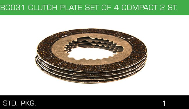 BC031 CLUTCH PLATE SET OF 4 COMPACT 2 ST